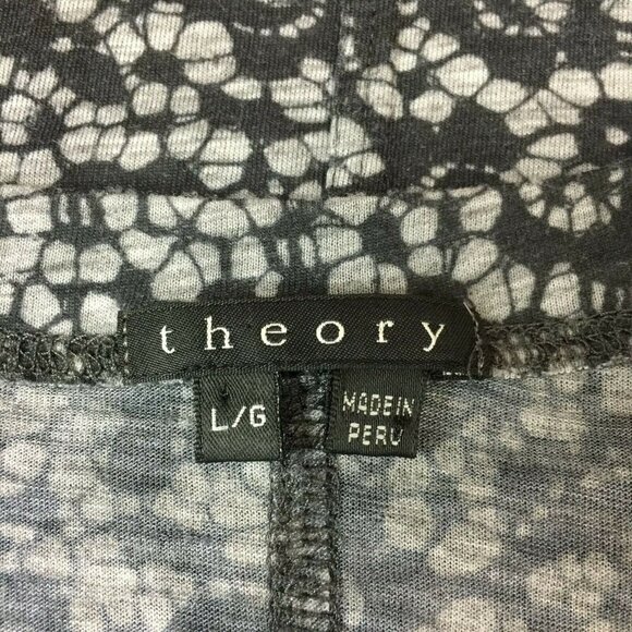 Theory Tank Top Womens L Floral Cowl Drape Neck Casual Workwear Office - Picture 11 of 12